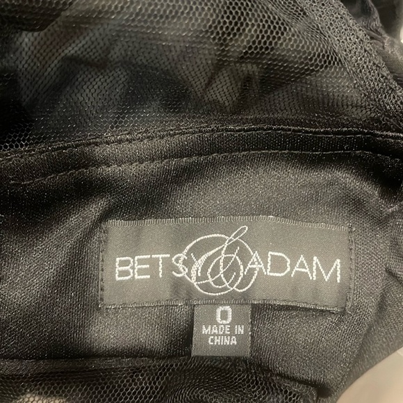 Betsy & Adam Cutout Illusion Maxi Gown Black - Picture 7 of 9